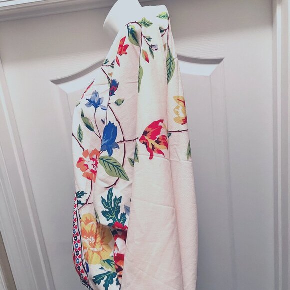 SHEIN Women's Cropped Elastic Flowy Floral Cross Over Front Size Med-Multi Col - Picture 10 of 16